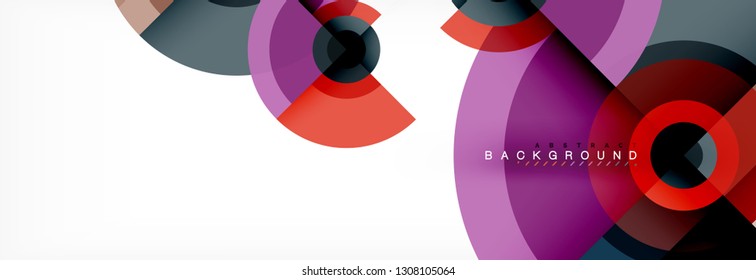 Geometric circle abstract background, creative geometric wallpaper, vector illustration