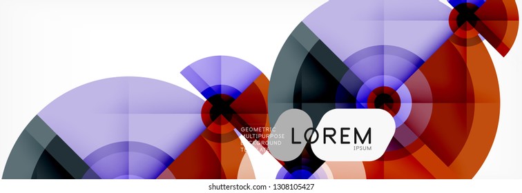 Geometric circle abstract background, creative geometric wallpaper, vector illustration