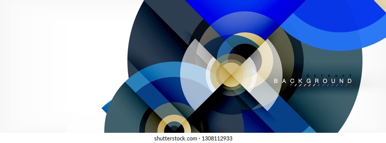 Geometric circle abstract background, creative geometric wallpaper, vector illustration