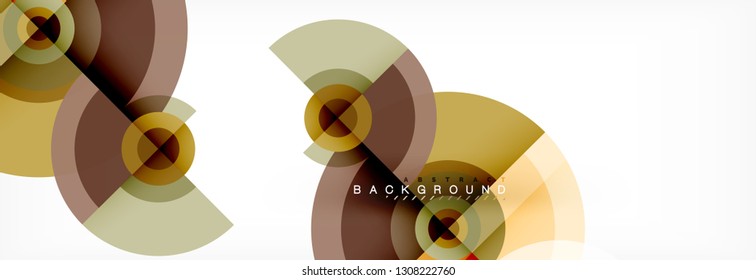 Geometric circle abstract background, creative geometric wallpaper, vector illustration