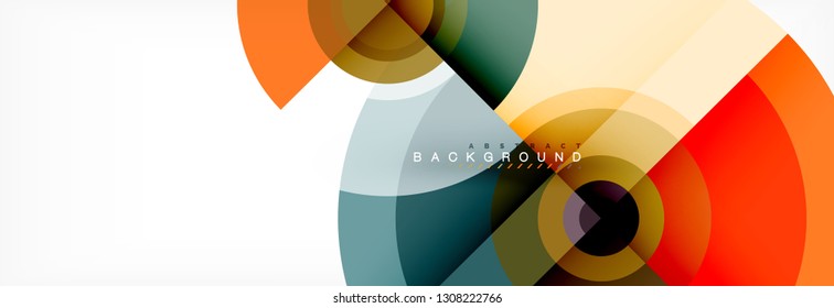 Geometric circle abstract background, creative geometric wallpaper, vector illustration