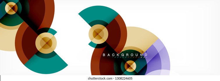 Geometric circle abstract background, creative geometric wallpaper, vector illustration