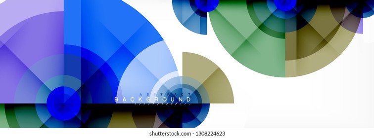 Geometric circle abstract background, creative geometric wallpaper, vector illustration