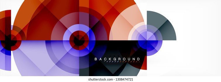 Geometric circle abstract background, creative geometric wallpaper, vector illustration