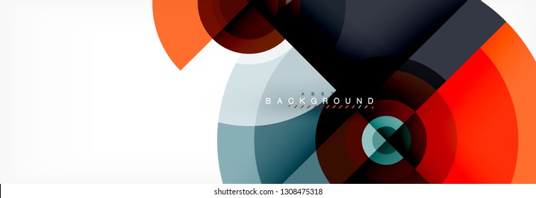 Geometric circle abstract background, creative geometric wallpaper, vector illustration