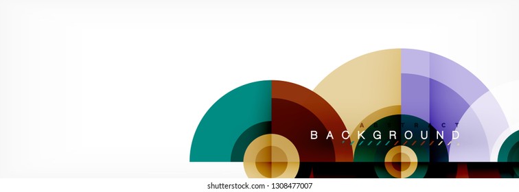 Geometric circle abstract background, creative geometric wallpaper, vector illustration