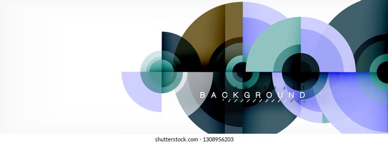 Geometric circle abstract background, creative geometric wallpaper, vector illustration