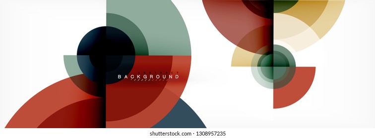 Geometric circle abstract background, creative geometric wallpaper, vector illustration