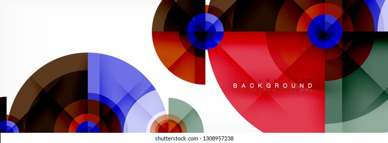 Geometric circle abstract background, creative geometric wallpaper, vector illustration