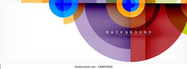 Geometric circle abstract background, creative geometric wallpaper, vector illustration