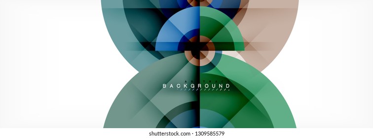 Geometric circle abstract background, creative geometric wallpaper, vector illustration