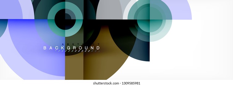 Geometric circle abstract background, creative geometric wallpaper, vector illustration