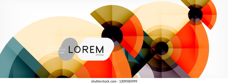 Geometric circle abstract background, creative geometric wallpaper, vector illustration