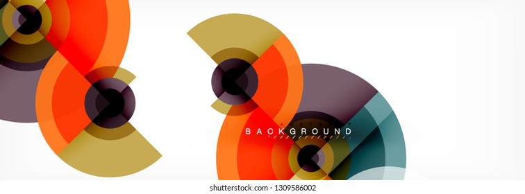 Geometric circle abstract background, creative geometric wallpaper, vector illustration