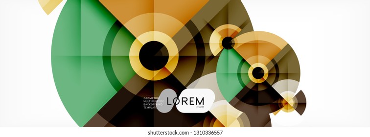 Geometric circle abstract background, creative geometric wallpaper, vector illustration