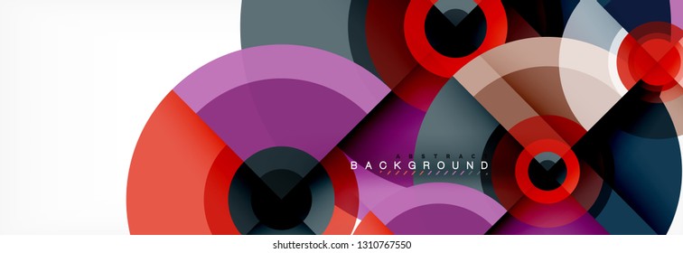 Geometric circle abstract background, creative geometric wallpaper, vector illustration