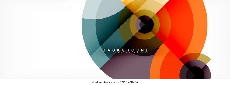 Fundo abstrato círculo geométrico, papel de parede geométrico criativo, ilustração vetorial