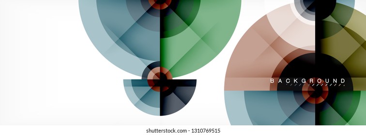 Geometric circle abstract background, creative geometric wallpaper, vector illustration
