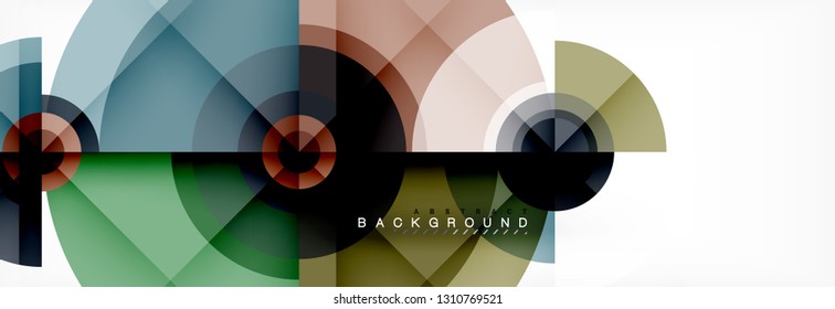 Geometric circle abstract background, creative geometric wallpaper, vector illustration