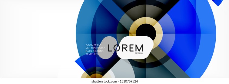 Geometric circle abstract background, creative geometric wallpaper, vector illustration