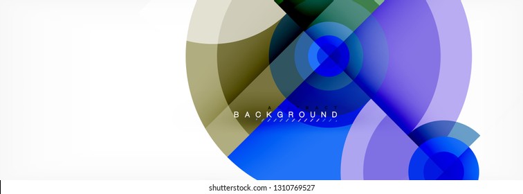 Fondo abstracto de círculo geométrico, fondo de pared geométrico creativo, ilustración vectorial