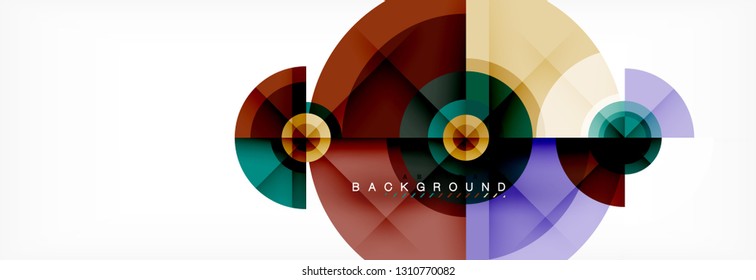 Geometric circle abstract background, creative geometric wallpaper, vector illustration