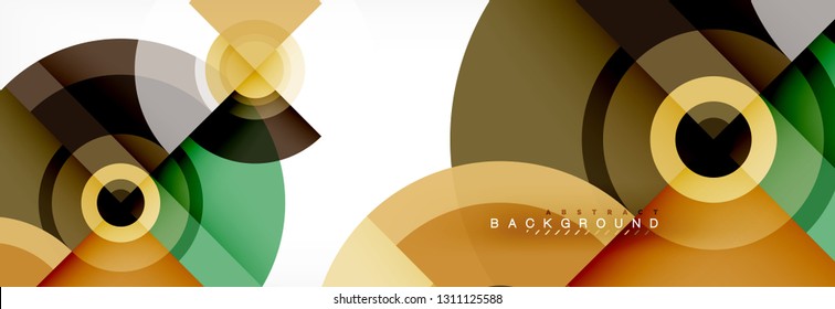 Geometric circle abstract background, creative geometric wallpaper, vector illustration
