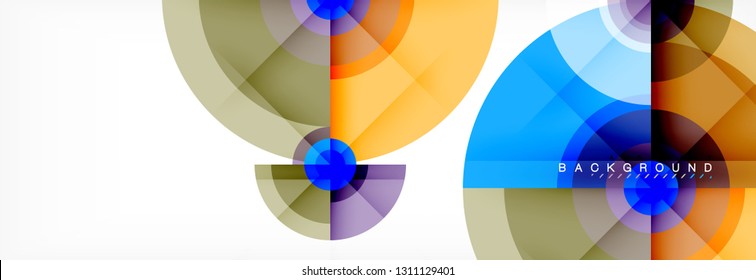 Geometric circle abstract background, creative geometric wallpaper, vector illustration