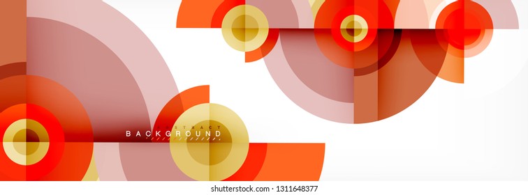 Geometric circle abstract background, creative geometric wallpaper, vector illustration
