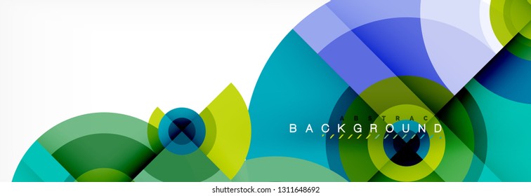 Geometric circle abstract background, creative geometric wallpaper, vector illustration