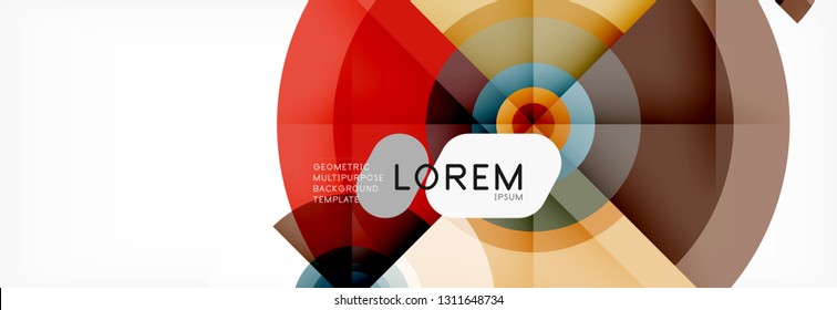Geometric circle abstract background, creative geometric wallpaper, vector illustration