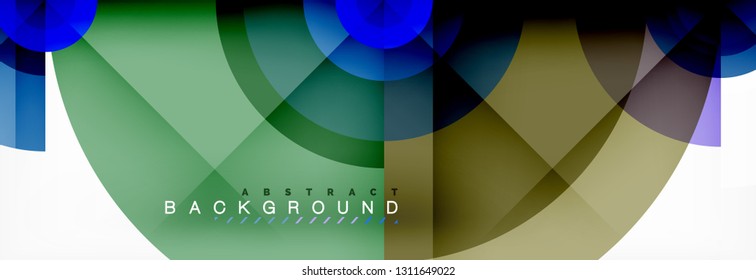 Fundo abstrato círculo geométrico, papel de parede geométrico criativo, ilustração vetorial