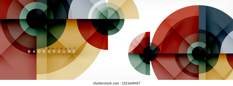 Geometric circle abstract background, creative geometric wallpaper, vector illustration