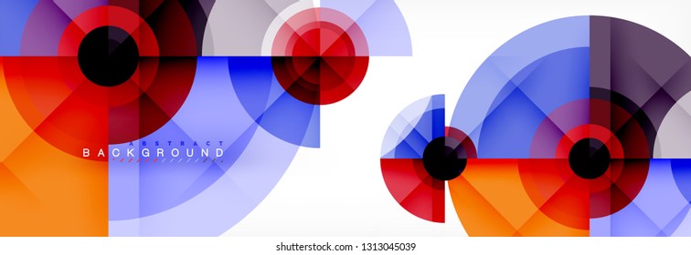 Geometric circle abstract background, creative geometric wallpaper, vector illustration