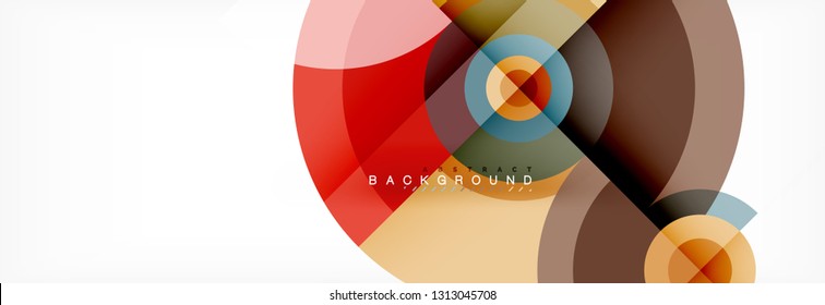 Geometric circle abstract background, creative geometric wallpaper, vector illustration