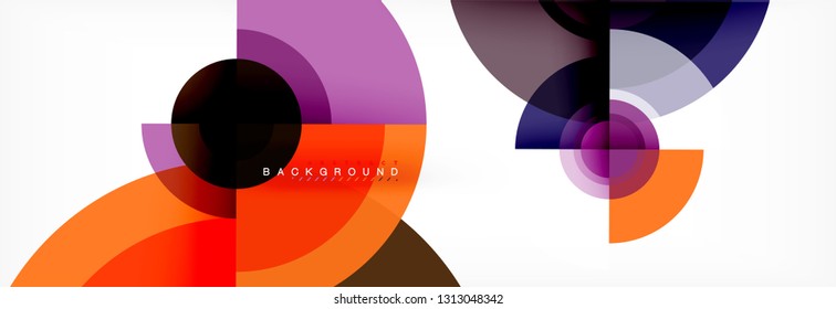 Geometric circle abstract background, creative geometric wallpaper, vector illustration