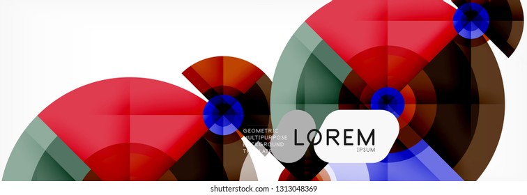 Geometric circle abstract background, creative geometric wallpaper, vector illustration