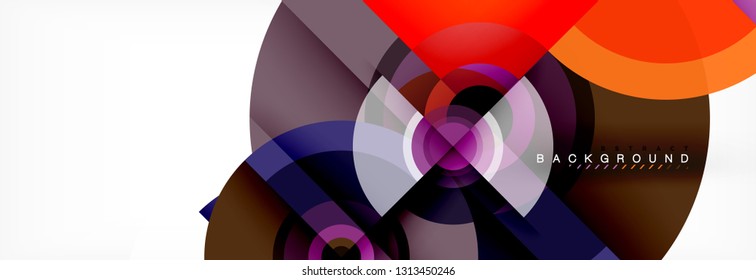 Geometric circle abstract background, creative geometric wallpaper, vector illustration