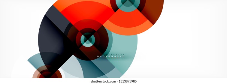 Geometric circle abstract background, creative geometric wallpaper, vector illustration