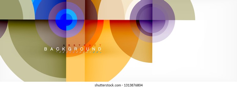 Geometric circle abstract background, creative geometric wallpaper, vector illustration