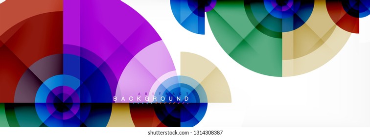 Geometric circle abstract background, creative geometric wallpaper, vector illustration