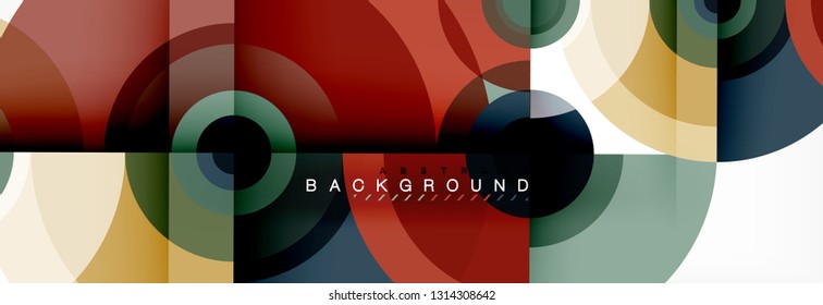 Geometric circle abstract background, creative geometric wallpaper, vector illustration