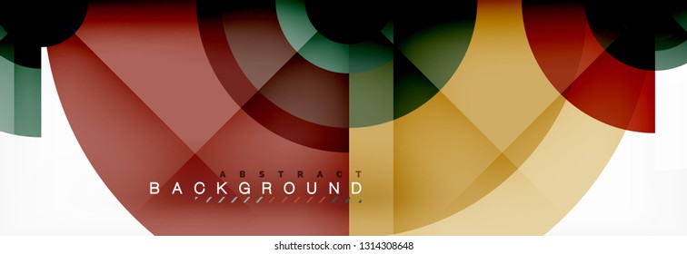 Abstrakter Hintergrund des geometrischen Kreises, geometrischer, kreativer Hintergrund, Vektorgrafik