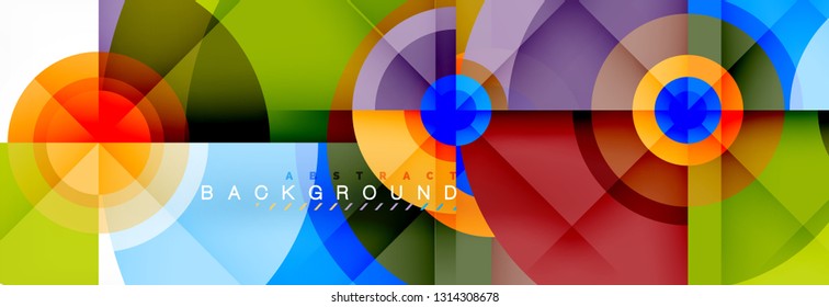 Geometric circle abstract background, creative geometric wallpaper, vector illustration