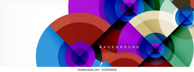 Geometric circle abstract background, creative geometric wallpaper, vector illustration