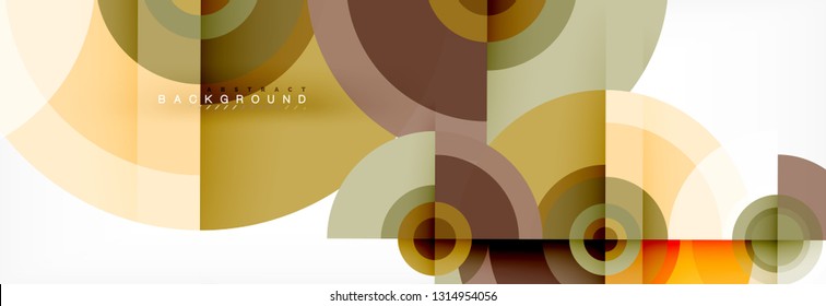 Geometric circle abstract background, creative geometric wallpaper, vector illustration