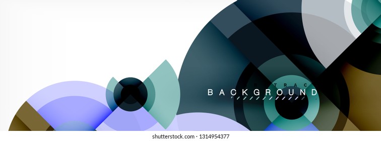 Geometric circle abstract background, creative geometric wallpaper, vector illustration