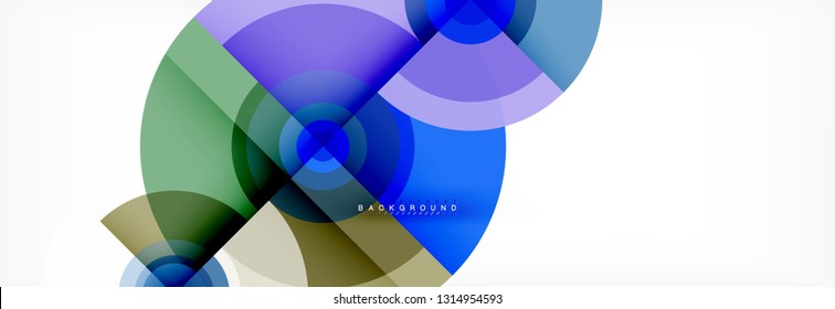 Geometric circle abstract background, creative geometric wallpaper, vector illustration