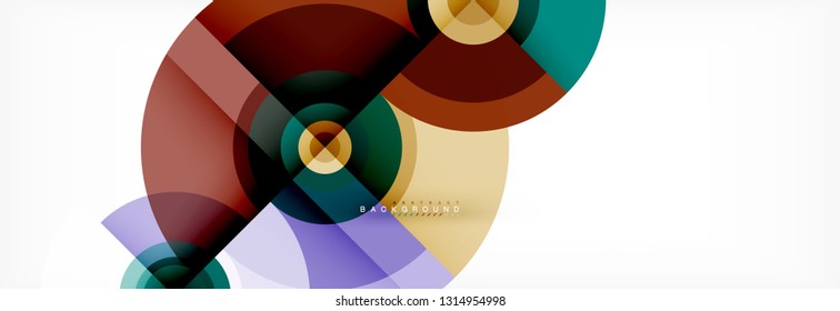 Geometric circle abstract background, creative geometric wallpaper, vector illustration