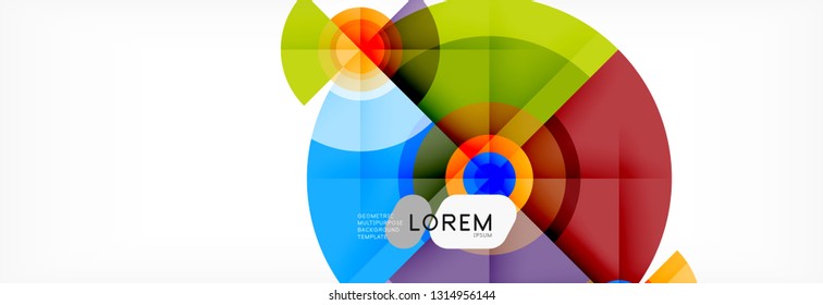 Geometric circle abstract background, creative geometric wallpaper, vector illustration